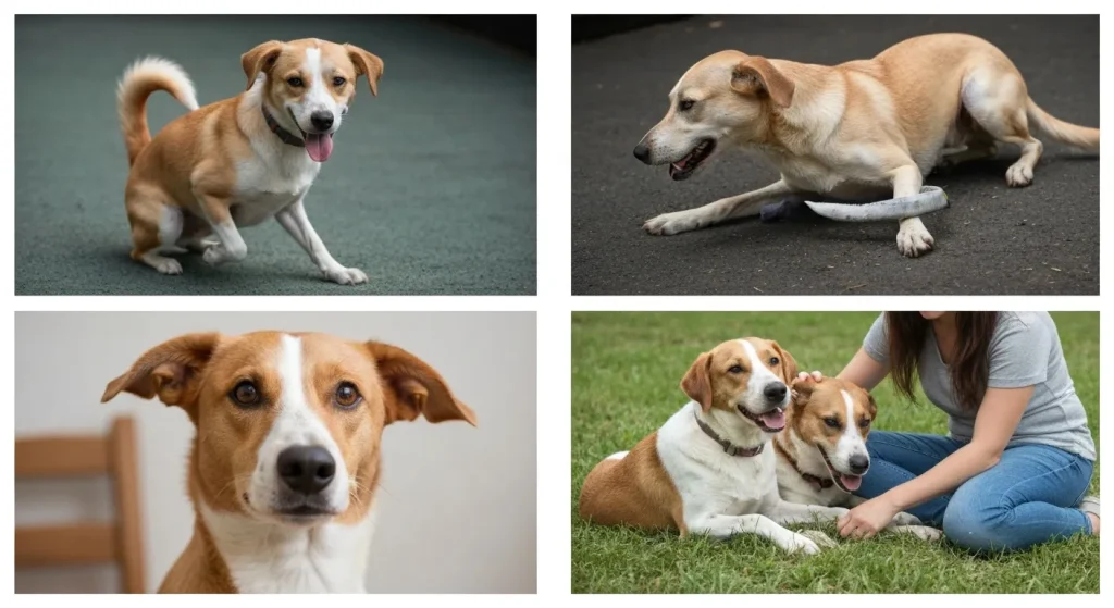 Câini adoptați, fericiți și sănătoși, în casele lor noi.