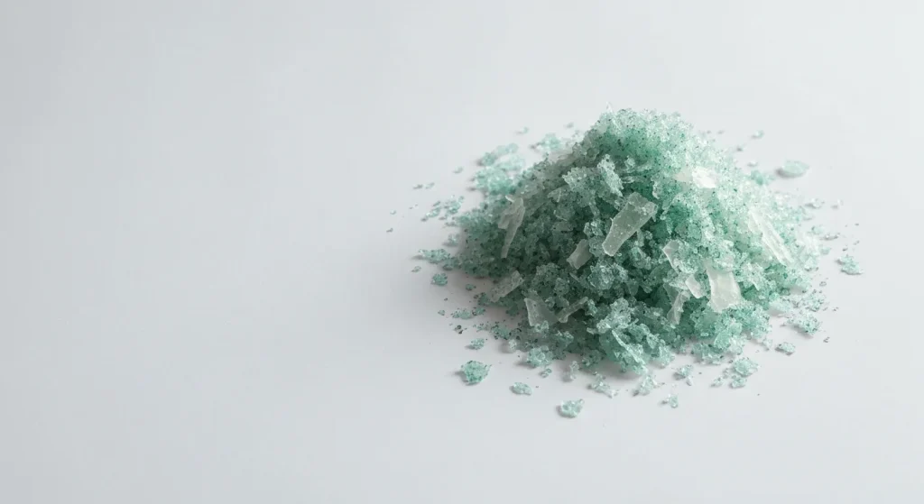 O fotografie a unui morman de deșeuri de plastic biodegradabil care nu s-a descompus complet.