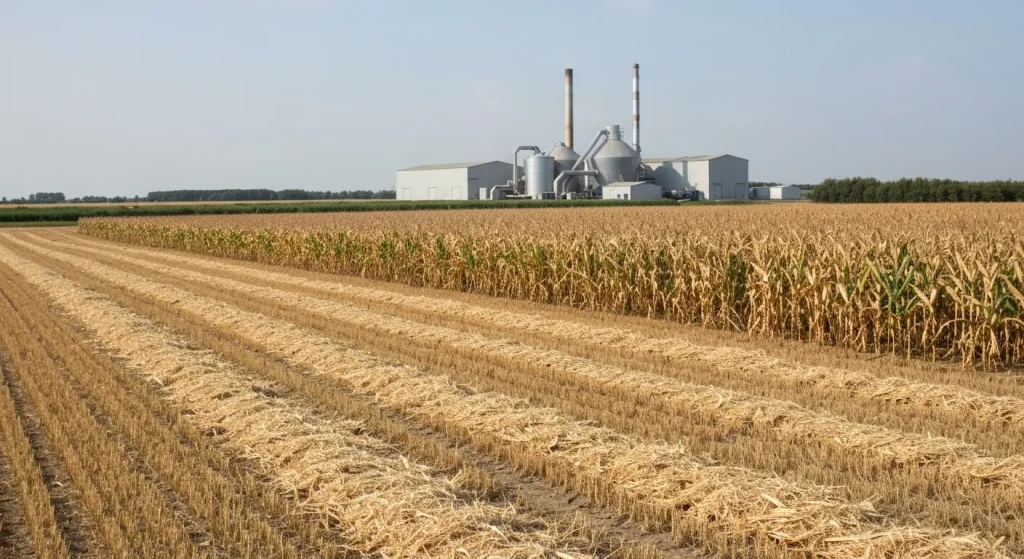 Cultivarea și recoltarea culturilor de biomasă pentru producerea de energie regenerabilă.