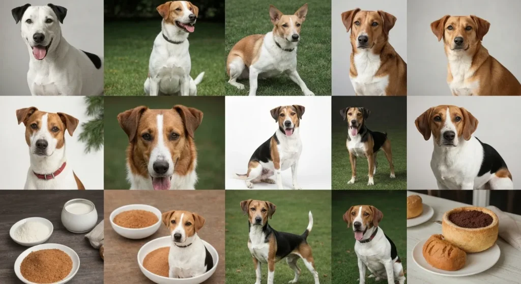 Un colaj de fotografii cu câini președințiali, inclusiv Laddie Boy, Rob Roy, Fala, Him și Her.
