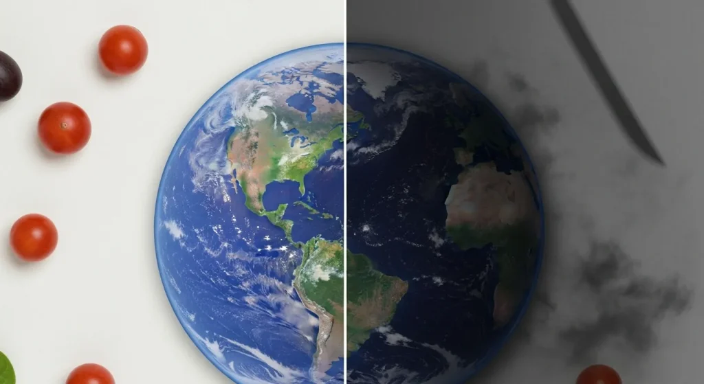 Grafic care compară nivelurile de dioxid de carbon din atmosferă înainte și după Revoluția Industrială, evidențiind creșterea drastică.