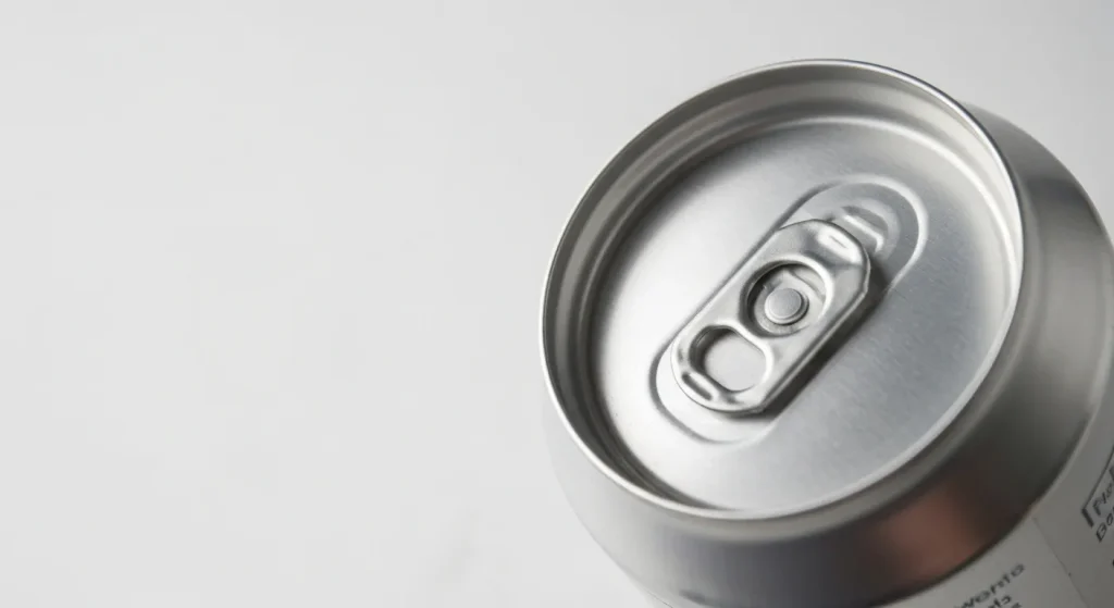 Doze de bere și suc din aluminiu, cu detaliu asupra căptușelii interioare.