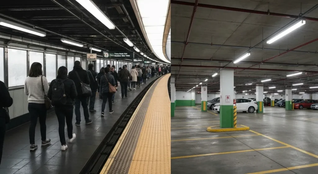 O comparație între amenzile pentru călătorii fără bilet în transportul public și amenzile pentru neplata parcării în două orașe diferite.