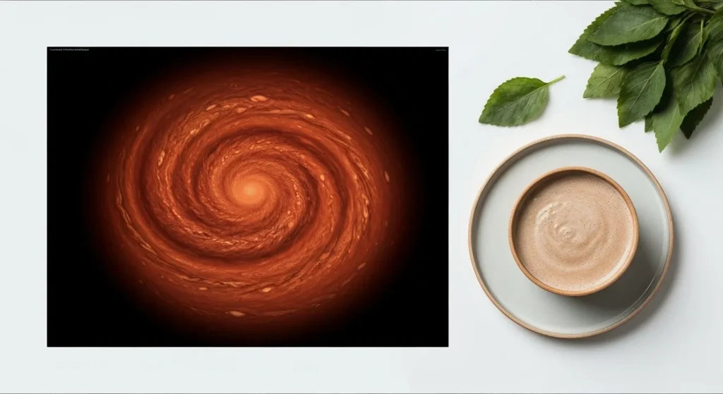 Imagine detaliată a Marii Pete Roșii de pe Jupiter, capturată de sonda spațială Juno, prezentând formațiuni noroase complexe și culori intense.