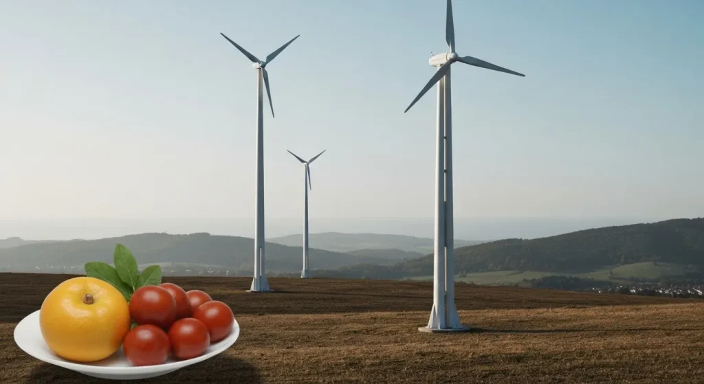 Dispozitiv de energie eoliană fără pale, înalt și subțire, cu un design minimalist și futurist.